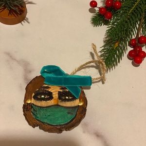 Brand new hand painted mask Christmas ornament